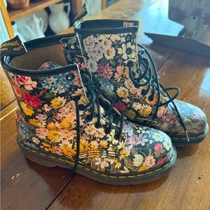 Vintage Sienna Miller Floral Dr Martens Boots